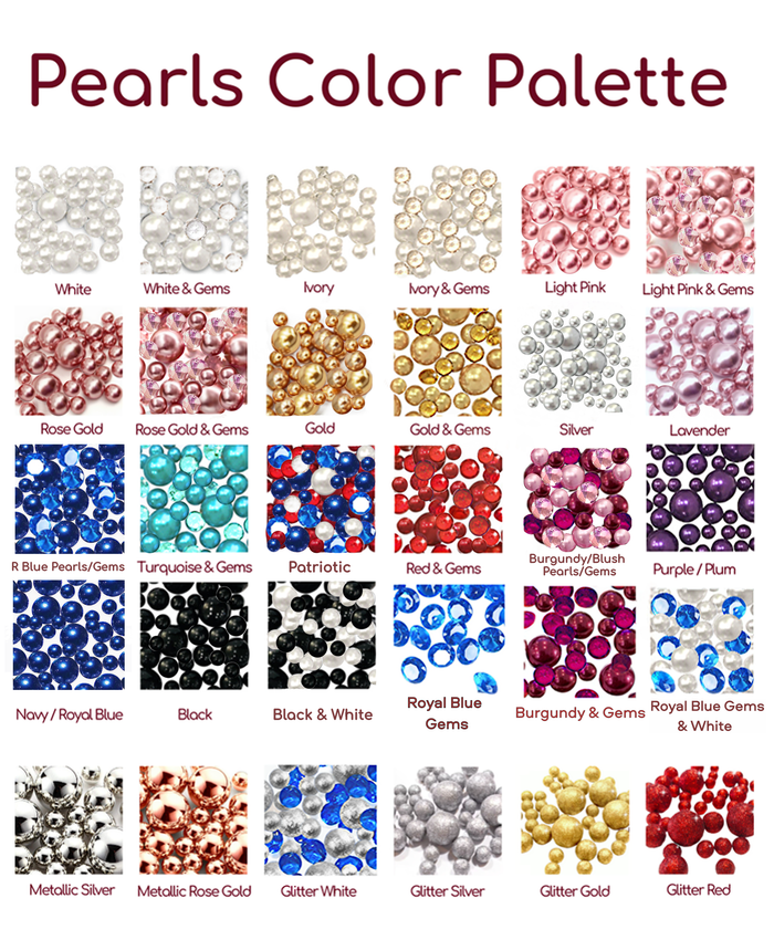 Floating Custom/Sample Pack- Choose the Colors of Pearls, Gems, and Sizes- Fills 1 gallon for Your Vases- Includes Floating Transparent Gels with Measured Prep Bag