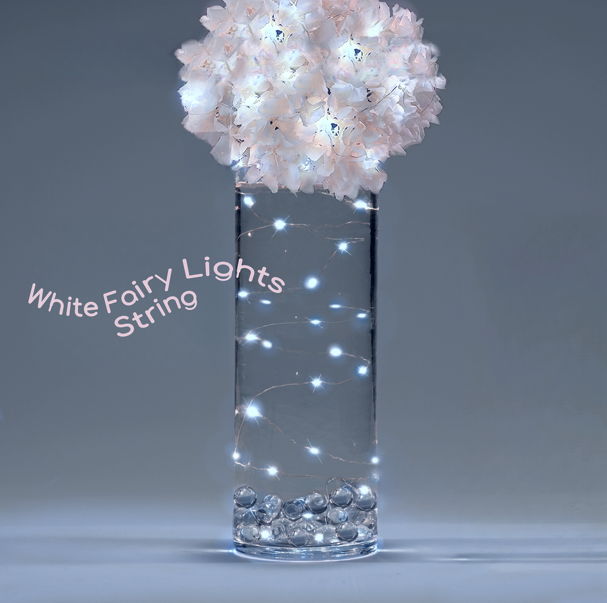 3 Submersible LED Fairy Lights Strings Warm White or Cool White Garland- with Hidable and Submersible Batteries