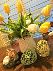 *Clearance* Lavender Scroll Glitter Egg - X Jumbo - For Easter Decorations