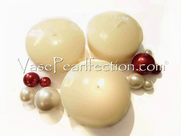 3.25" Floating Candles. Set of 3 Candles - Unscented