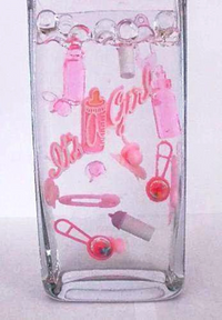 60 Floating Baby Shower- Gender Neutral Colors- Large Vintage Umbrellas- Pacifiers- Safety Pins- Fills 1 Gallon of the Floating Transparent Water Gels for Your Vases- With Exclusive Premeasured Prep Bag-  With Option of 3 Submersible Fairy Lights Strings